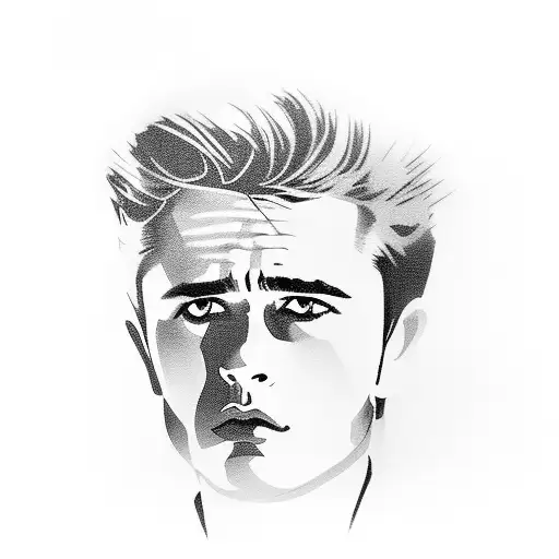 James Dean Gaze With Iconic Black Jacket