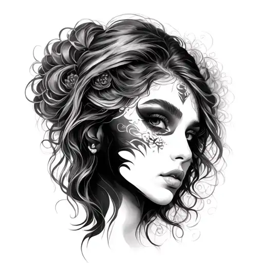 Two Faced Woman Face