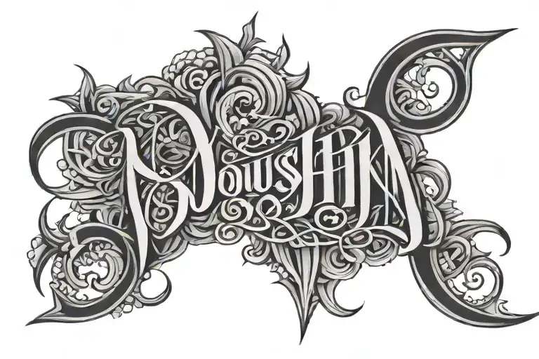 Noushin Name Written Vertically