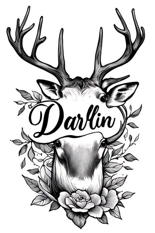 Darlin Dear Script Tattoo Design