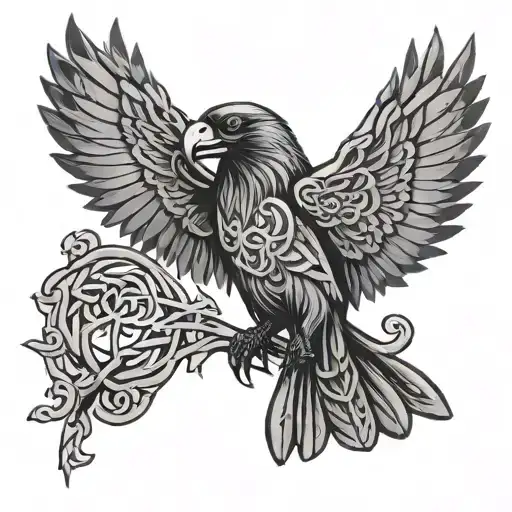 Celtic Raven Perched