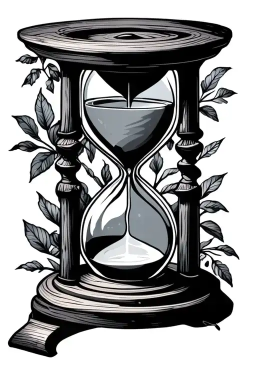 Hourglass Woodcut