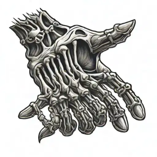 Simple Skeleton Hand Holding