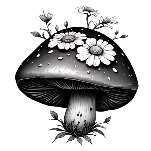 Mushrom With Flawers