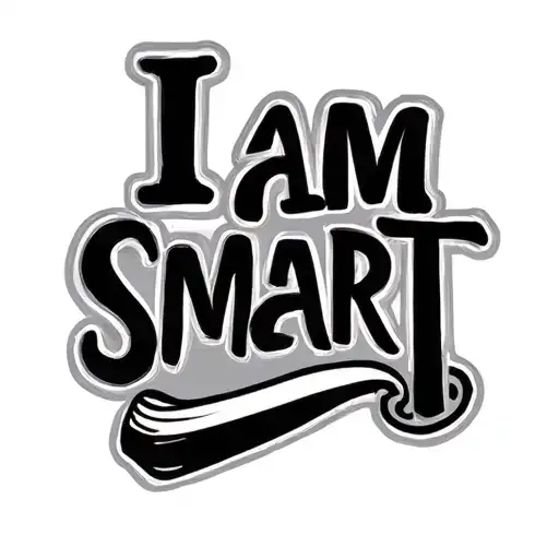 Text ' I Am Smart'