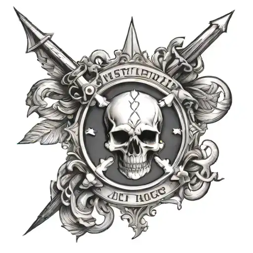 Military Insignia With The Words Instituendi Aut Mori