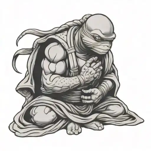 Ninja Turtle Praying Buddhist Monk Meditating