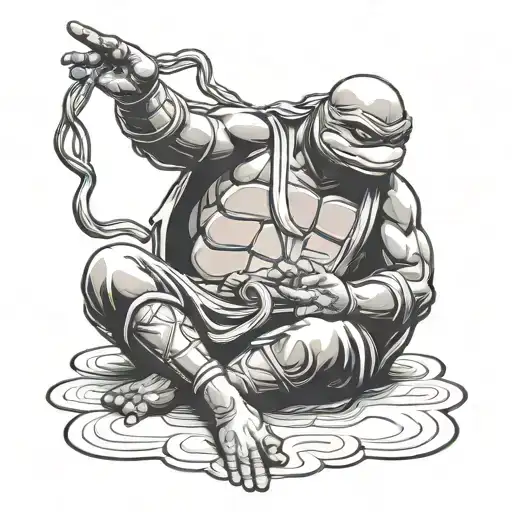 Ninja Turtle Praying Buddhist Monk Meditating Secrets Of The Ooze