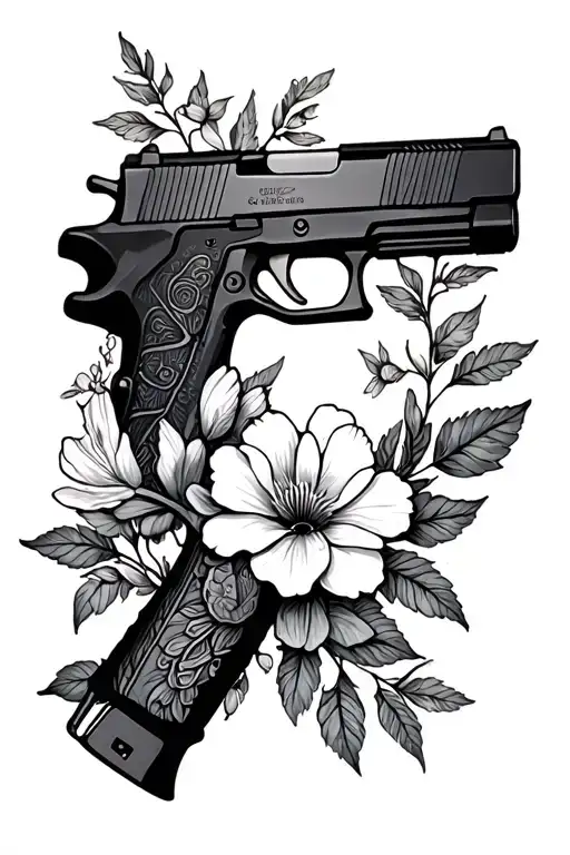 Glock And Flowers