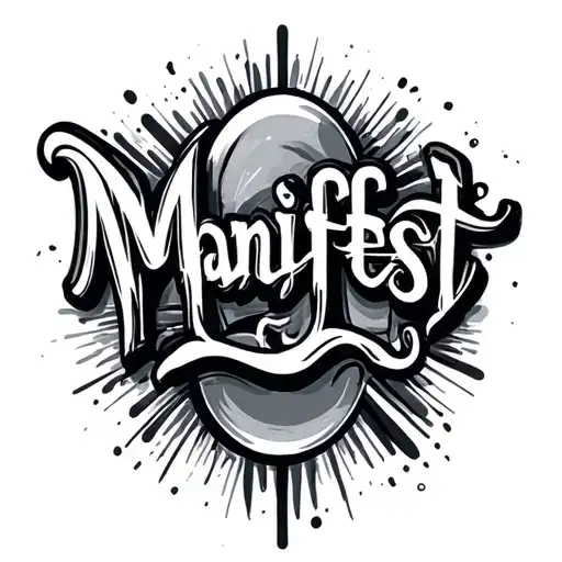 Text- 'Manifest' In Grafitti American Font