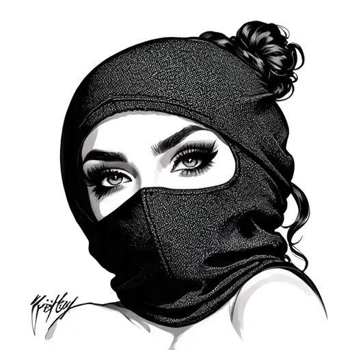 Pin Up Girl With Balaclava
