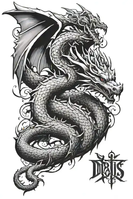 Dragon And Jesus Christ