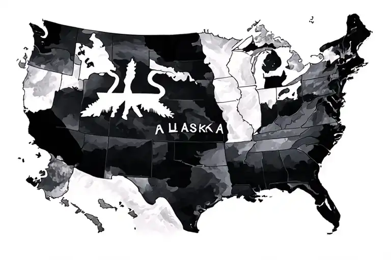 European Travel And Alaska Flag Theme Sleeve