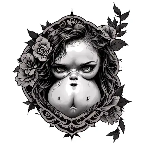 Silent Hill Belly Tattoo Design