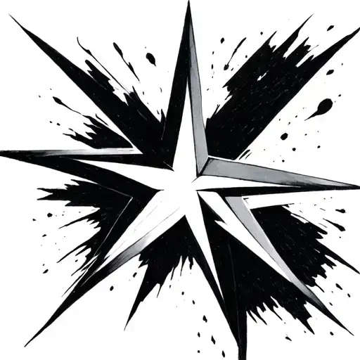 Black Star Fading To Nothing In Center
