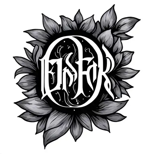 Name Tattoo Design Featuring