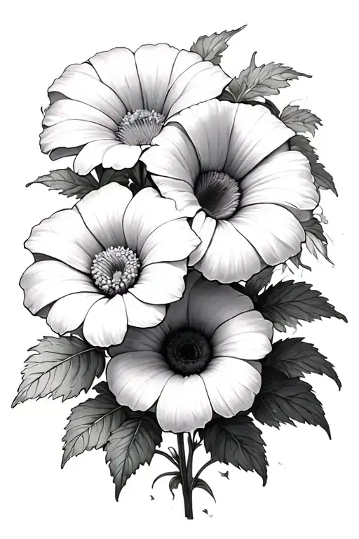 Daisy And Morning Glory