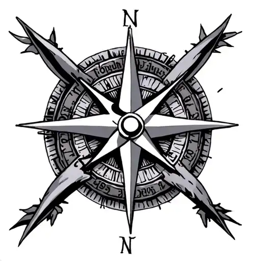 Compass And Cross Intertwined