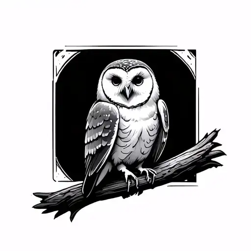 Barnowl Sitting Atop