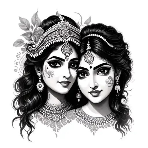 Komal And Brij Finger Tattoo Design