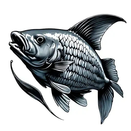 Carp Swimming Gracefully