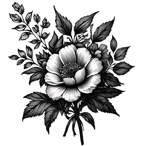 April And July Birth Flower Bouquet