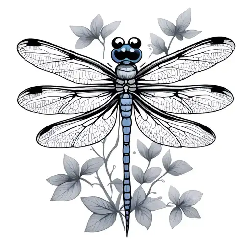 Dragonfly Fine Line Simple And Cute