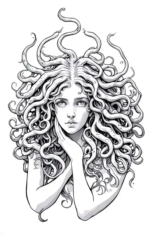 Medusa Holding The Head