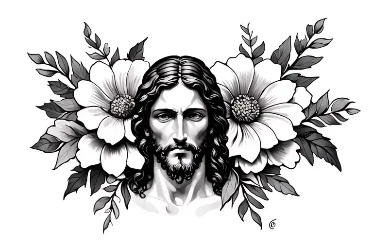 Jesus And Flowera