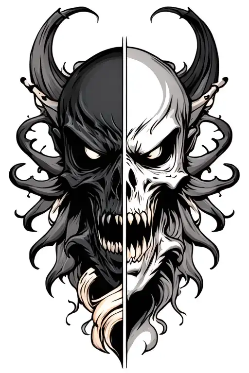 Evil Arm Tatoo Representing Two Sides