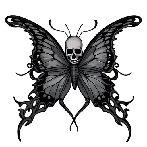 Butterfly With Wings Of Skulls