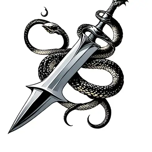 Dagger With Snake Wrapped