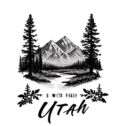 Name With Utah Mountains Panorama