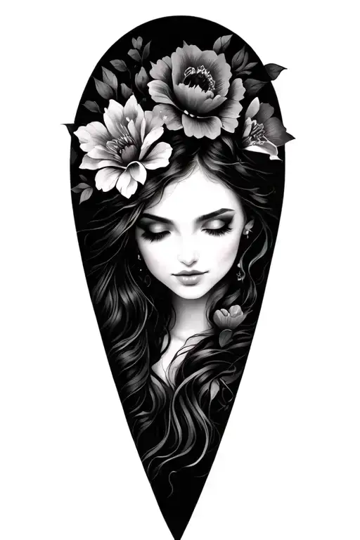 Female Hearts And Flowers