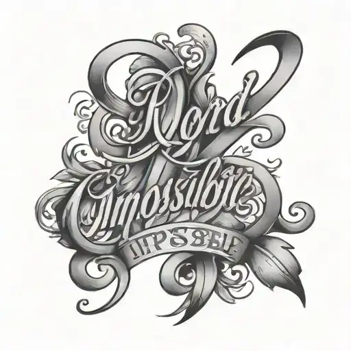 Word Impossible In Cursive And Lowercase