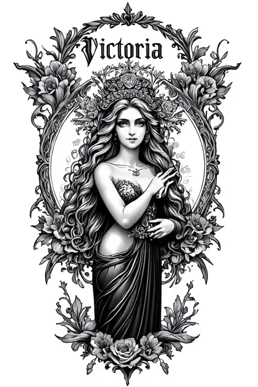 Wife's Name Victoria Goddess Surrounded