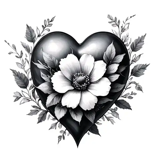 Heart And Flower