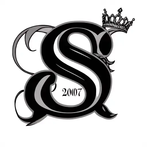 The Letter S With A Tiara And The Number 2007