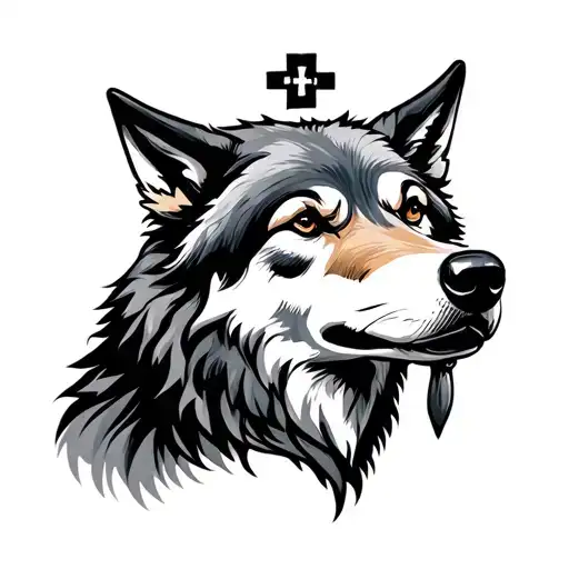 Orthodox With Serbian History And Wolf