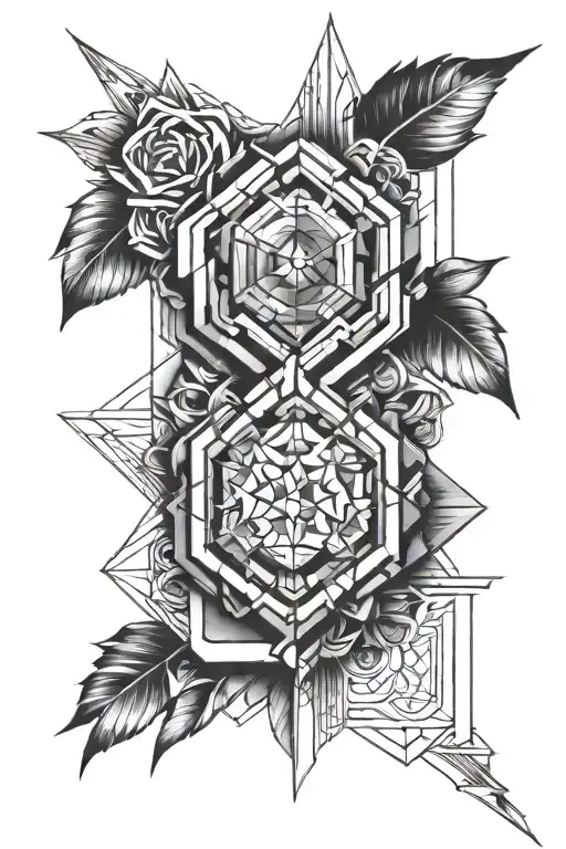 Geometric Black Out Fore Arm