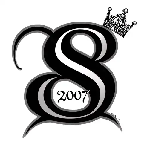 The Letter S With A Tiara And The Number 2007