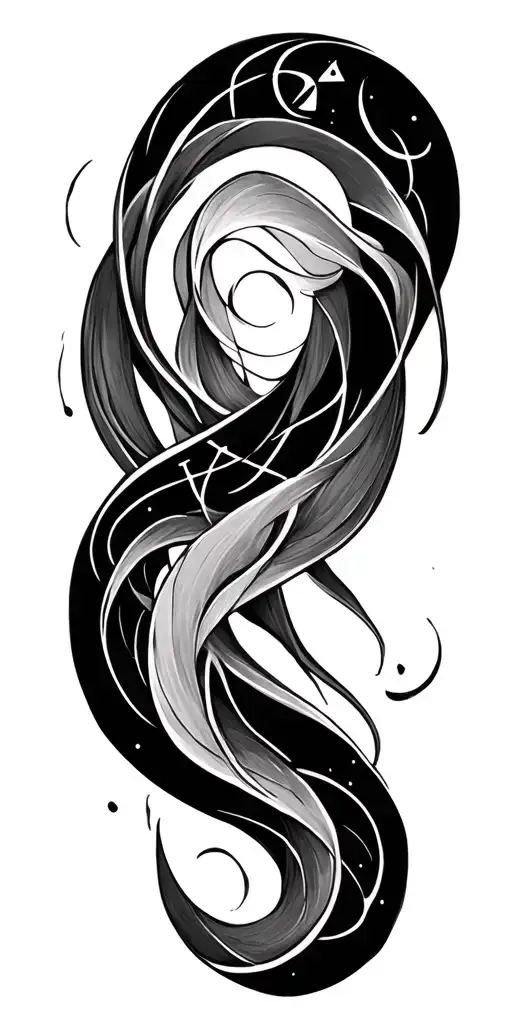 Scandinavian Runes Intertwined Family Journey