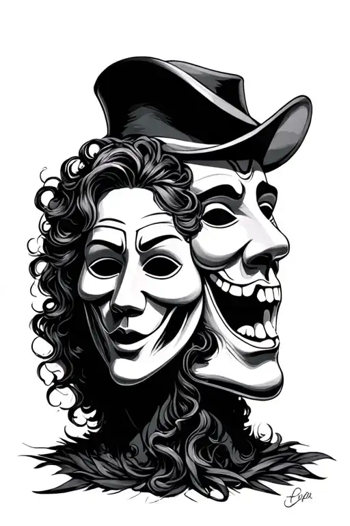 2 Masks Tragedy And Comedy