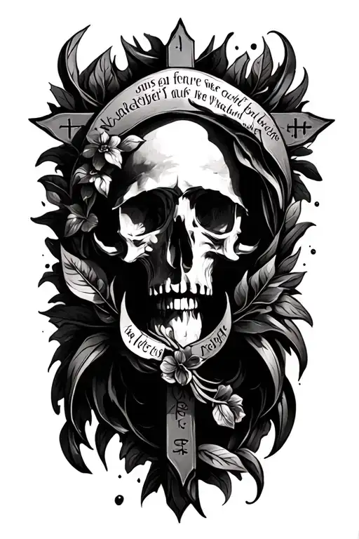 Religious Cross With Inspirational Words