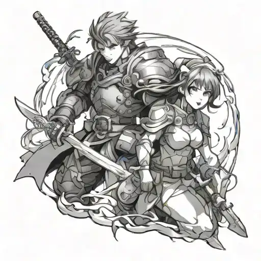 Brother And Sister In Battle Anime Characters