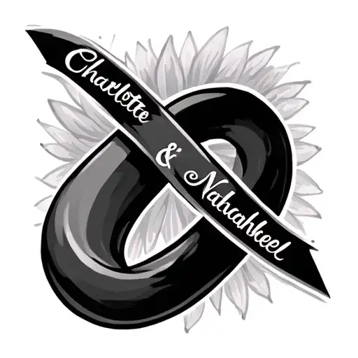 Infinity Symbol With My Kids Names Written Charlotte And Nathaniel Simple Design