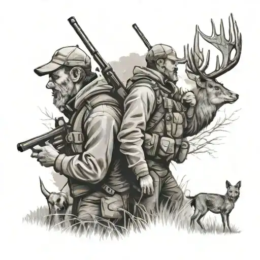Father And Son Hunting
