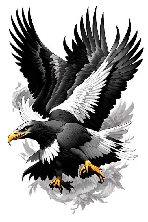 Eagle And Fallen Angels Flying