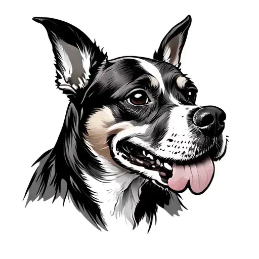 Dog Play Bow Upright Ears