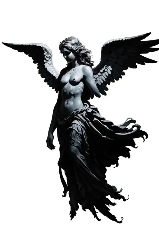 Protective Angel With A Poem Written